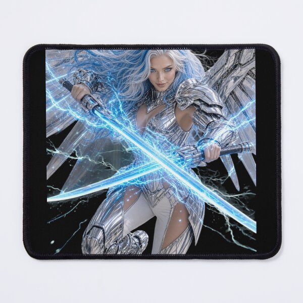 Item preview, Cyber Jedi 3 Master Ultimate Valkyrie Silver Armor Art designed and sold by EvolutionMerch.