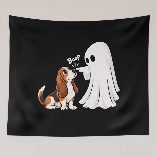 Item preview, Funny Ghost Basset Hound Dog Boop Halloween Design Mom Dad designed and sold by rafaeltto.