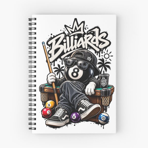 Item preview, 8 Ball Billiards Graffiti Streetwear | Cool Retro Pool Player Design designed and sold by Mahmoud Salah.