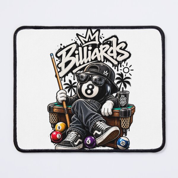 Item preview, 8 Ball Billiards Graffiti Streetwear | Cool Retro Pool Player Design designed and sold by Mahmoud Salah.