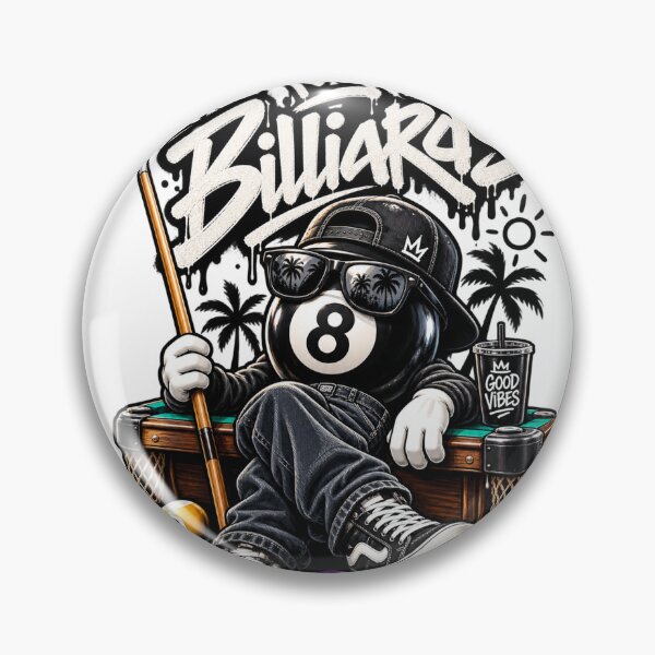 Item preview, 8 Ball Billiards Graffiti Streetwear | Cool Retro Pool Player Design designed and sold by Mahmoud Salah.