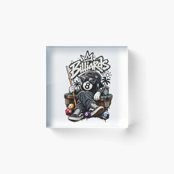 Item preview, 8 Ball Billiards Graffiti Streetwear | Cool Retro Pool Player Design designed and sold by Mahmoud Salah.