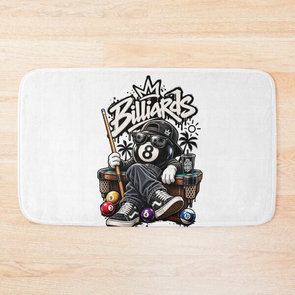 Item preview, 8 Ball Billiards Graffiti Streetwear | Cool Retro Pool Player Design designed and sold by Mahmoud Salah.