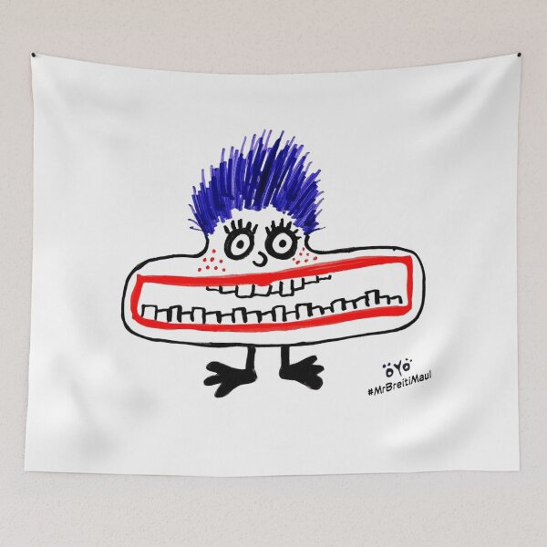 Item preview, Blue Hair Giant Mouth Character designed and sold by OYOBreitiMaul.