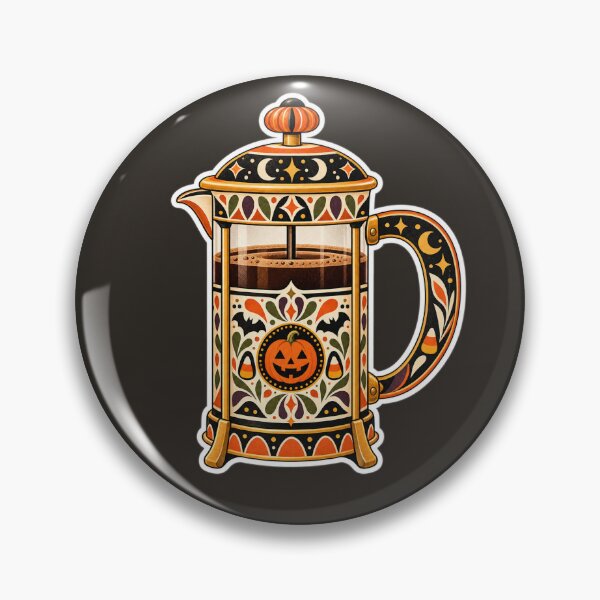 Item preview, Retro Halloween French Press Coffee designed and sold by AliAltinelArt.