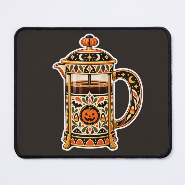 Item preview, Retro Halloween French Press Coffee designed and sold by AliAltinelArt.
