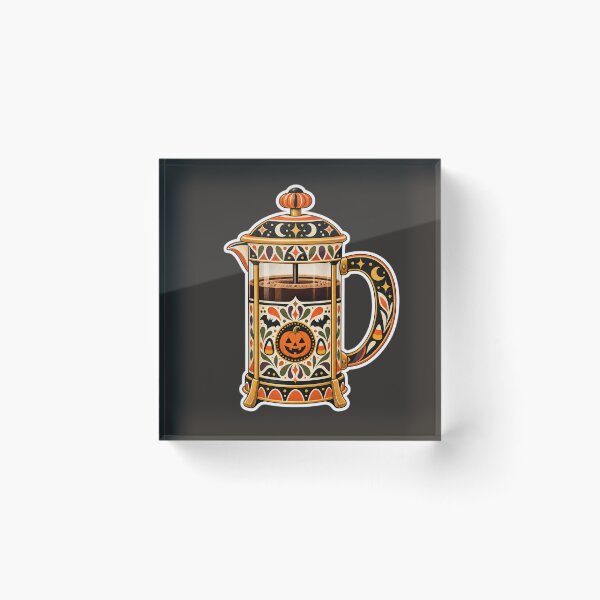 Item preview, Retro Halloween French Press Coffee designed and sold by AliAltinelArt.