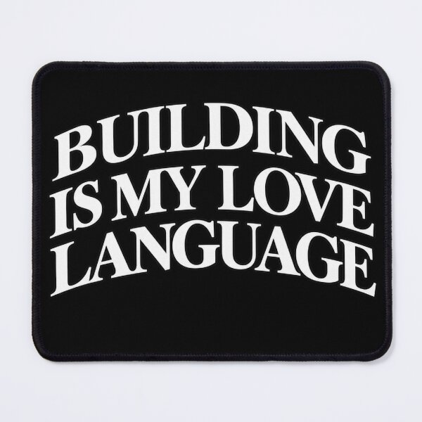 Item preview, Building Is My Love Language Retro Outline Lettering Builder designed and sold by Creative Spark.