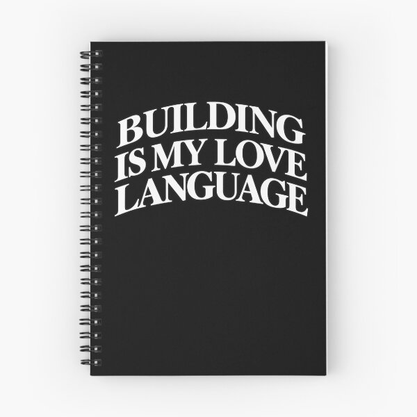 Item preview, Building Is My Love Language Retro Outline Lettering Builder designed and sold by Creative Spark.