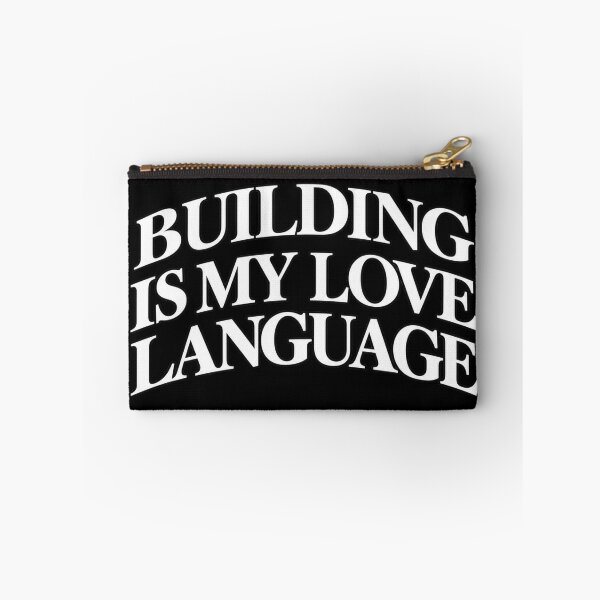 Item preview, Building Is My Love Language Retro Outline Lettering Builder designed and sold by Creative Spark.
