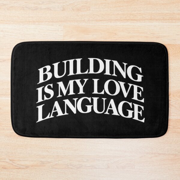 Item preview, Building Is My Love Language Retro Outline Lettering Builder designed and sold by Creative Spark.