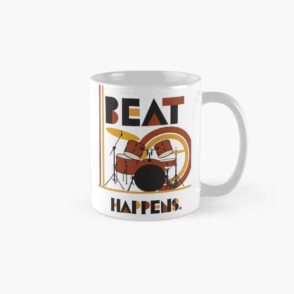 Item preview, Beat Happens Drummer Print, Funny Drum Set Print, Bauhaus Music Art, Drummer Gift, Retro Jazz Decor, Percussion Art, Music Studio Print designed and sold by Studio pod Burom.