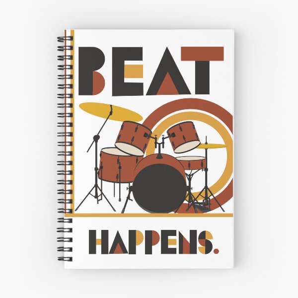 Item preview, Beat Happens Drummer Print, Funny Drum Set Print, Bauhaus Music Art, Drummer Gift, Retro Jazz Decor, Percussion Art, Music Studio Print designed and sold by Studio pod Burom.