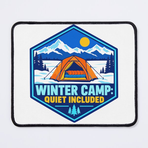 Item preview, Winter Camp Quiet Included Winter Camping Badge designed and sold by DreamLayerStudio.