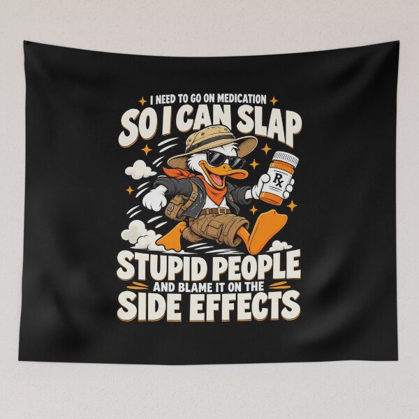Item preview, I Need to Go on Medication So I Can Slap Stupid People Funny Sarcastic Humor T-Shirt designed and sold by Trendably.
