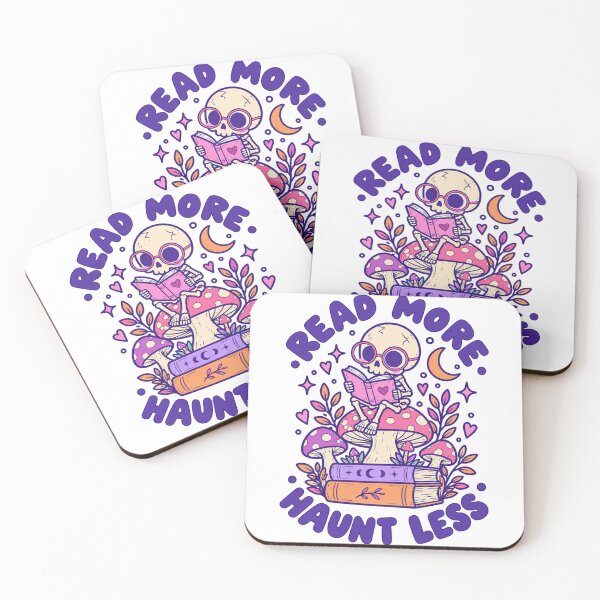 Item preview, Read More Haunt Less Reading Skeleton on Mushroom Book designed and sold by LongIslandDesgn.