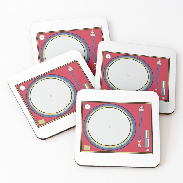 Item preview, Red & Blue Turntable - Retro Vinyl Record Player Art designed and sold by iampaulmorris.