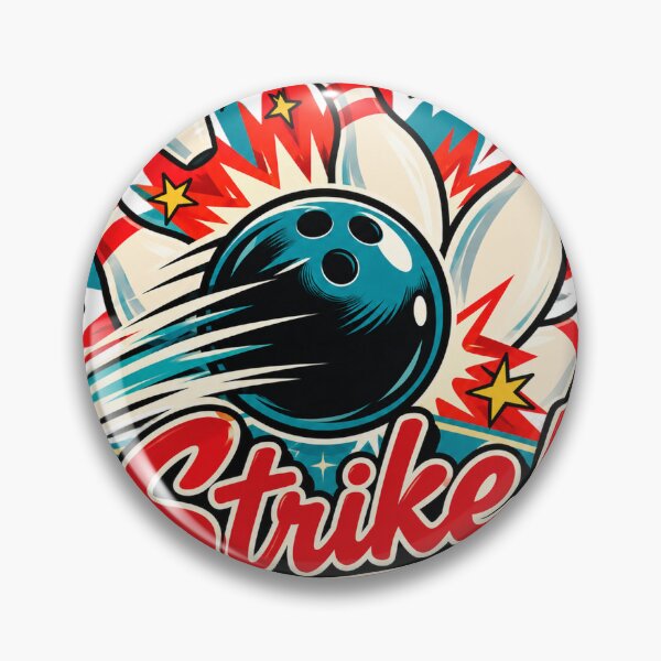 Item preview, Strike Retro Bowling Ball Skittles 50s Rockabilly designed and sold by LongIslandDesgn.