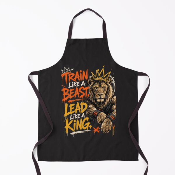 Item preview, Train Like A Beast Lead Like A King - Gritty Streetwear Lion Crown Workout Fitness Entrepreneur Motivational Quote Art designed and sold by Bennie Singh.