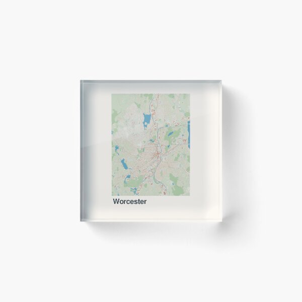 Item preview, Worcester Minimalistic Map Art designed and sold by MapsNerd.