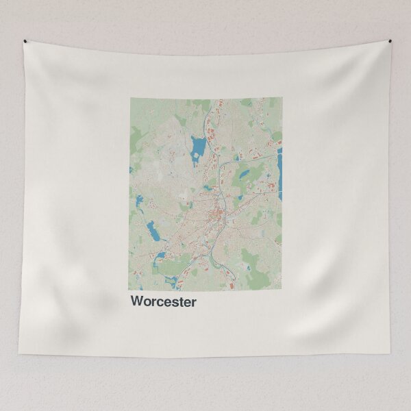Item preview, Worcester Minimalistic Map Art designed and sold by MapsNerd.