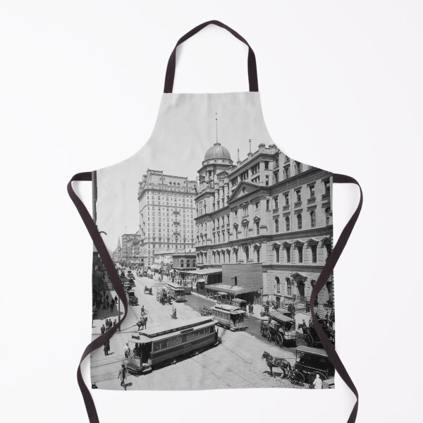 Item preview, 1910 Grand Central Station and Hotel Manhattan, New York City vintage black and white cityscape photograph designed and sold by Astrid Arkhangelsky.