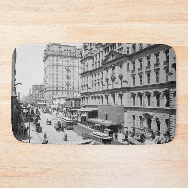 Item preview, 1910 Grand Central Station and Hotel Manhattan, New York City vintage black and white cityscape photograph designed and sold by Astrid Arkhangelsky.