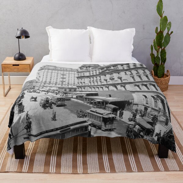 Item preview, 1910 Grand Central Station and Hotel Manhattan, New York City vintage black and white cityscape photograph designed and sold by Astrid Arkhangelsky.