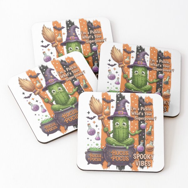 Item preview, Funny Pickle Witch Halloween Design designed and sold by Basma Designs | Retro, Kawaii Shirts & Stickers.