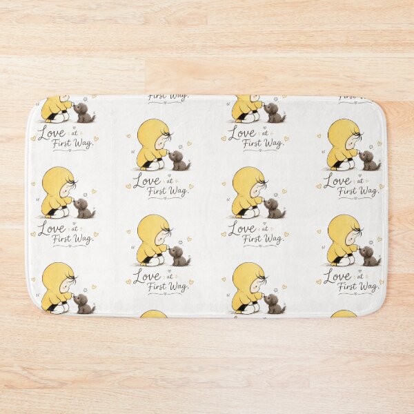 Item preview, Love at First Wag – Cute Dog Lover & Puppy Friendship Illustration designed and sold by CRAZZYDOODLES.