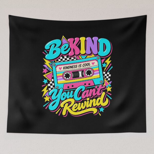 Item preview, Kindness Positive Music Lover Be Kind You Can't Rewind Inspirational T-Shirt designed and sold by Trendably.