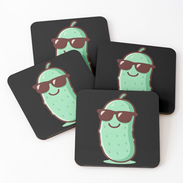 Item preview, Cute Pickle with Sunglasses | Funny Pickle Lover Art designed and sold by Basma Designs | Retro, Kawaii Shirts & Stickers.