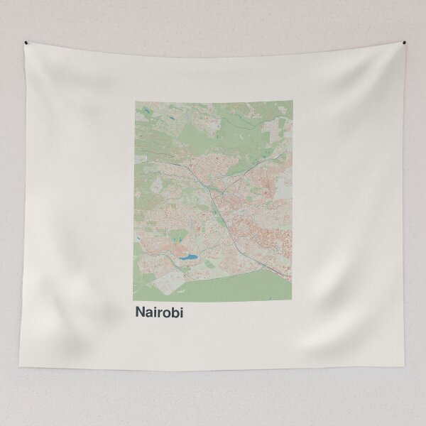 Item preview, Nairobi Minimalistic Map Art designed and sold by MapsNerd.