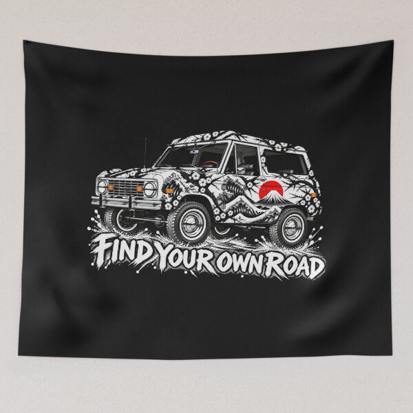 Item preview, Find Your Own Road – Japanese Art 4x4　white designed and sold by KASUMINK.