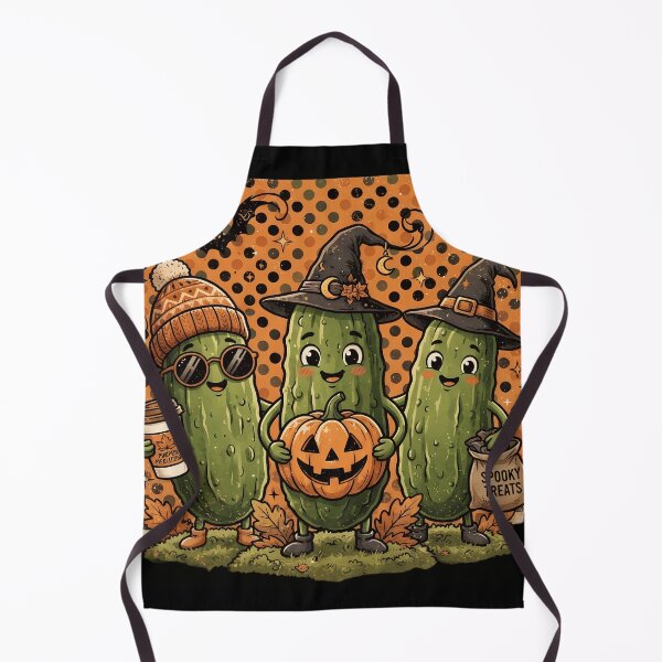 Item preview, Halloween Pickle Witches Cute Retro Art designed and sold by Basma Designs | Retro, Kawaii Shirts & Stickers.