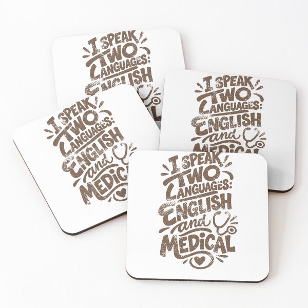 Item preview, I Speak Two Languages English and Medical – Funny Nurse Hat Brown RN Gift designed and sold by KiwyStudio.