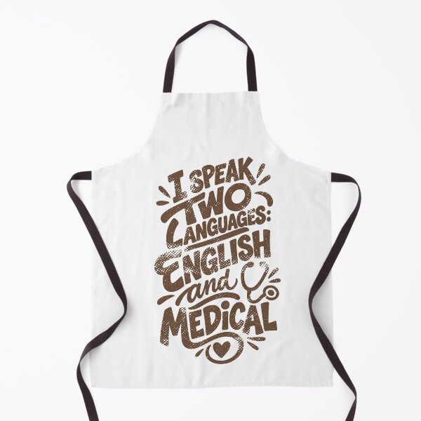 Item preview, I Speak Two Languages English and Medical – Funny Nurse Hat Brown RN Gift designed and sold by KiwyStudio.