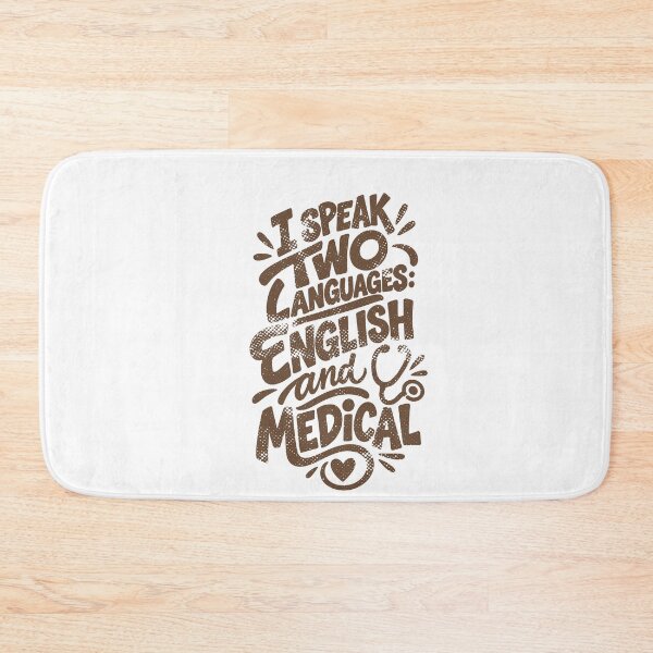 Item preview, I Speak Two Languages English and Medical – Funny Nurse Hat Brown RN Gift designed and sold by KiwyStudio.