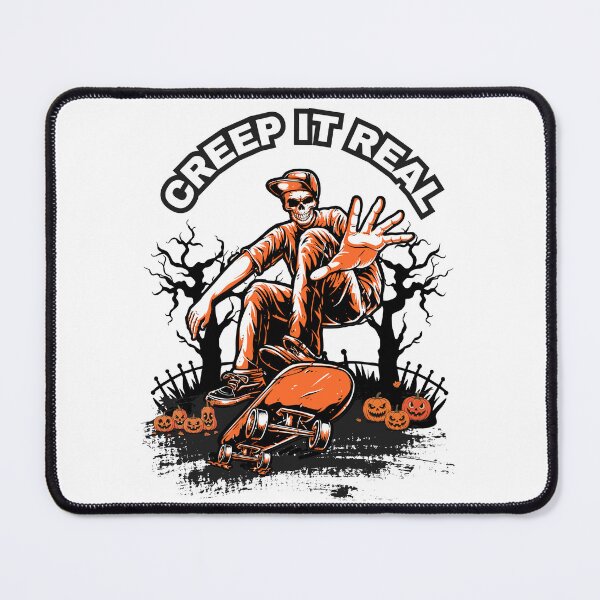 Item preview, Creep it real - Skeleton on skateboard designed and sold by She - artist creations .