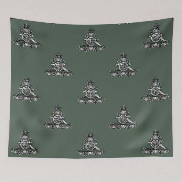 Item preview, Royal Artillery Cap Badge black and white designed and sold by Auburn-Art.