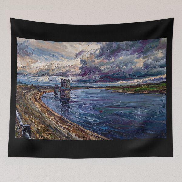 Item preview, Warland Reservoir Impasto Landscape designed and sold by ArtworkNorth.