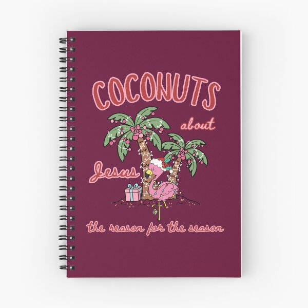 Item preview,  Tropical Pink Flamingo Island Christmas Coconuts Jesus the Reason for the Season Beach Holiday  designed and sold by Forevermore.