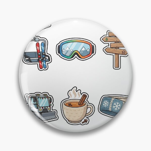Item preview, Ski Resort Winter Sticker Pack - Snowy Mountain Sports Collection designed and sold by SimpleP.