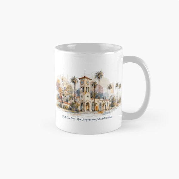Item preview, Beale Clock Tower in Line and Color — Bakersfield, California designed and sold by Russell Thorne.