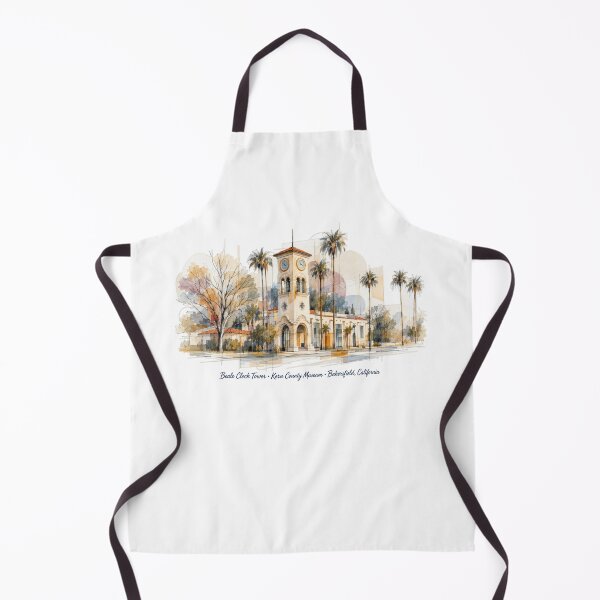 Item preview, Beale Clock Tower in Line and Color — Bakersfield, California designed and sold by Russell Thorne.