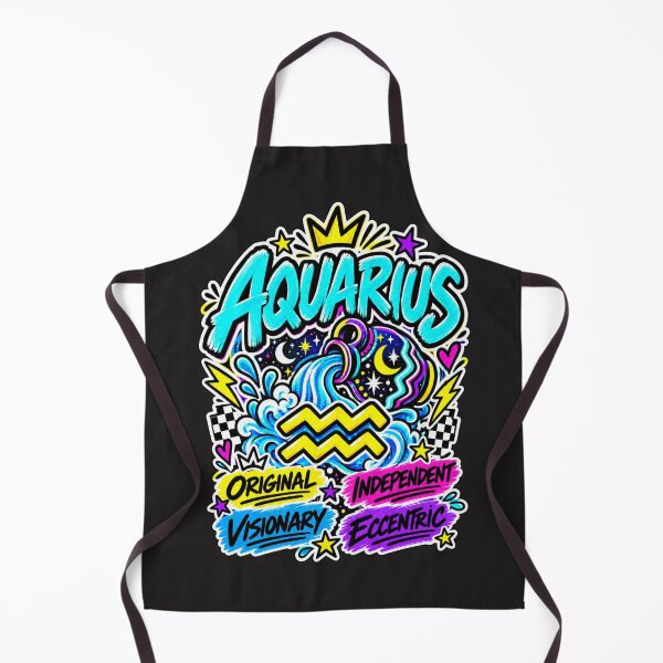 Item preview, Aquarius Zodiac Sign – Colorful Pop Astrology Personality Design designed and sold by MetaModel Editions.