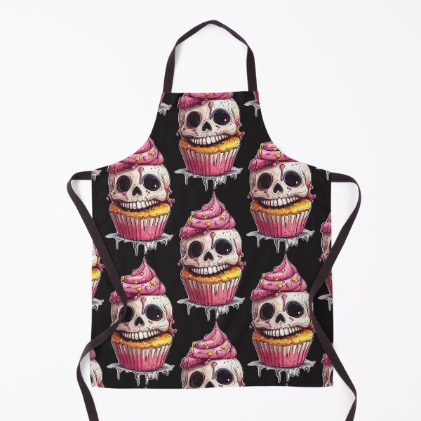 Item preview, Creepy Cute Pink Skull Cupcake Art designed and sold by DesignByUmza.