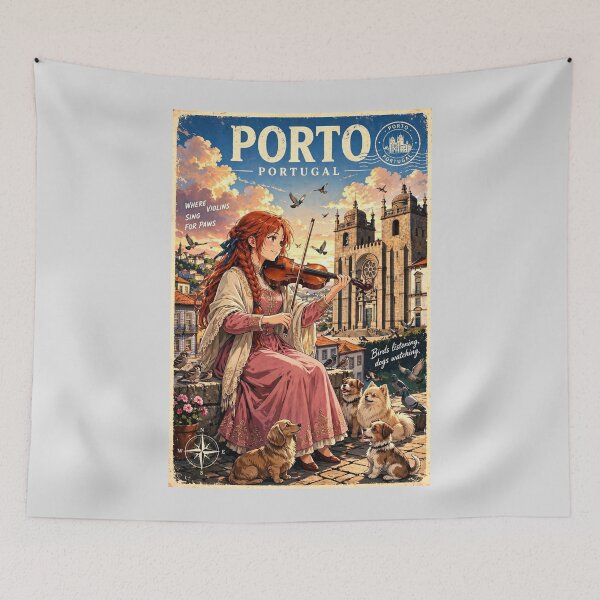 Item preview, Portugal — Porto Cathedral — A Romantic Sunset Over the Old Streets of Porto designed and sold by DibujandoPorfa.
