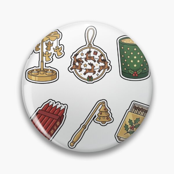 Item preview, Festive Holiday Candle Carousel Sticker Pack - Warm Brass Glow Set designed and sold by SimpleP.