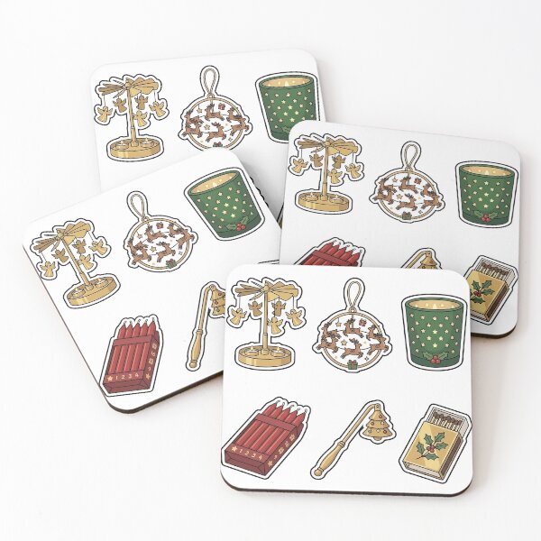 Item preview, Festive Holiday Candle Carousel Sticker Pack - Warm Brass Glow Set designed and sold by SimpleP.
